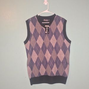 Studio by Omega Checkered Sweater Vest NWT